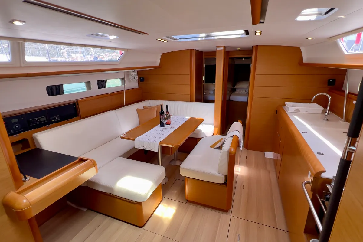 Elena, a Jeanneau Sun Odyssey 479 sailboat at Seget Donji, Croatia