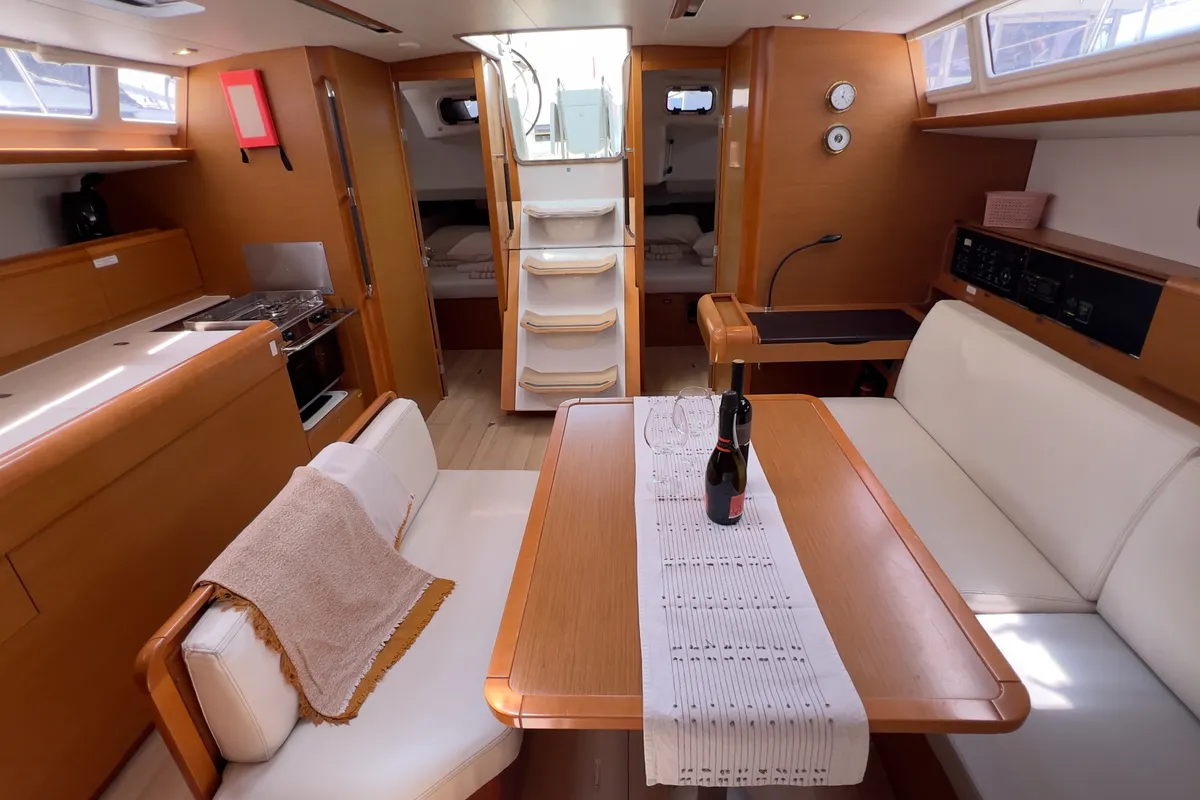 Elena, a Jeanneau Sun Odyssey 479 sailboat at Seget Donji, Croatia