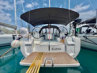 Elena, a Jeanneau Sun Odyssey 479 sailboat at Seget Donji, Croatia