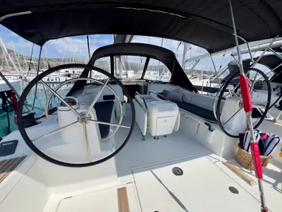 Elena, a Jeanneau Sun Odyssey 479 sailboat at Seget Donji, Croatia