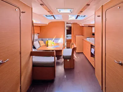 Galley of First Love, a Dufour 430 sailboat at Skradin, Croatia