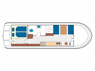 Floor plan of 2405, a Espade 1050 Fly motorboat at Mittersheim, France