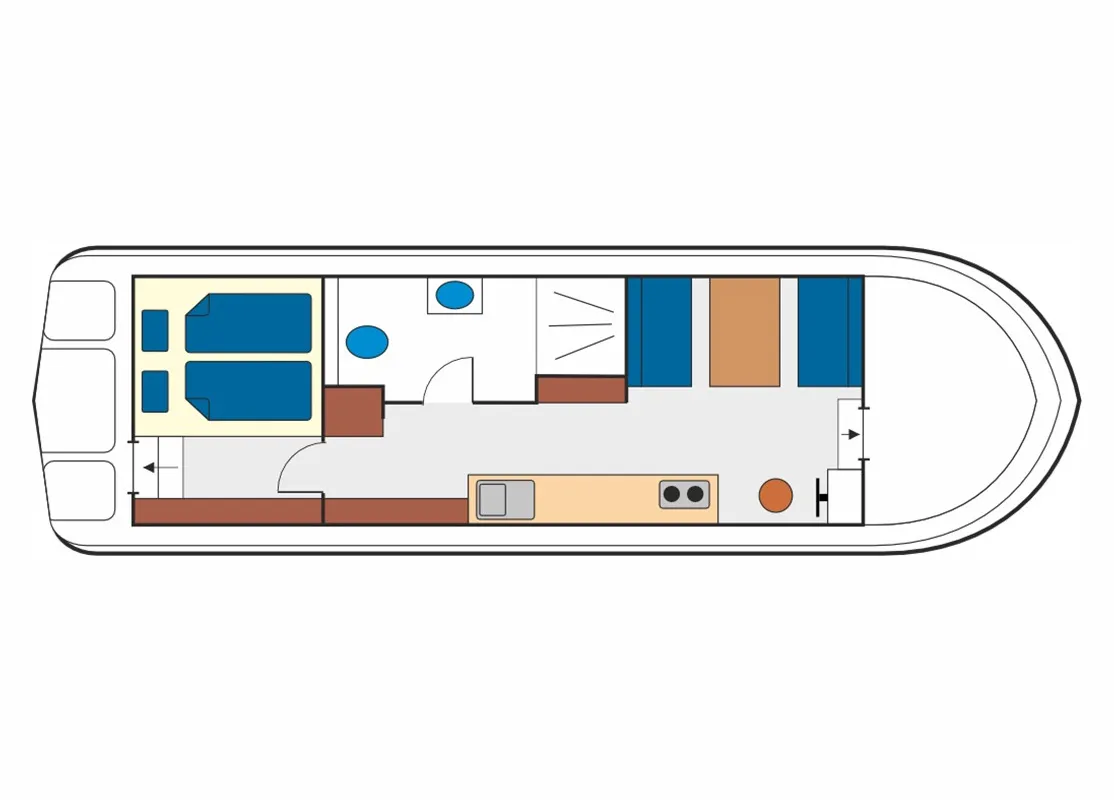 Floor plan of 2405, a Espade 1050 Fly motorboat at Mittersheim, France