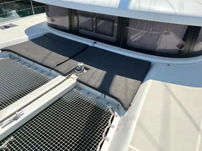Deck of Sea Hawk, a Lagoon 42 catamaran at Athens, Greece