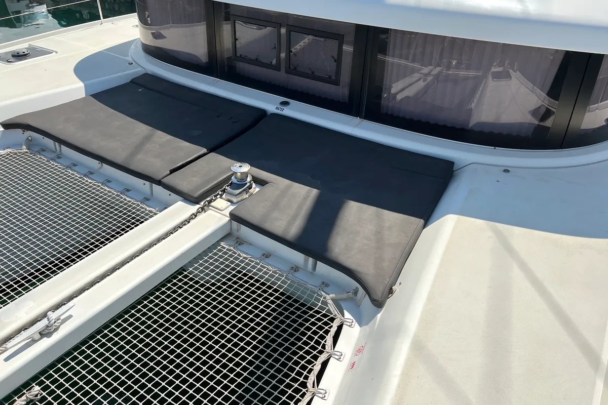 Deck of Sea Hawk, a Lagoon 42 catamaran at Athens, Greece