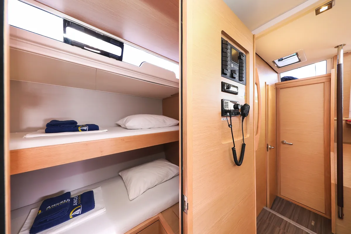 Cabin on Kasper, a Dufour 530 sailboat at Vodice, Croatia