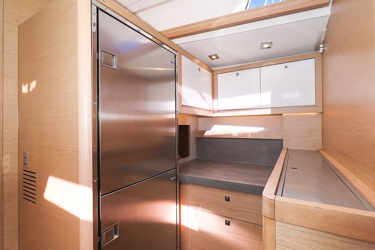 Galley of Kasper, a Dufour 530 sailboat at Vodice, Croatia