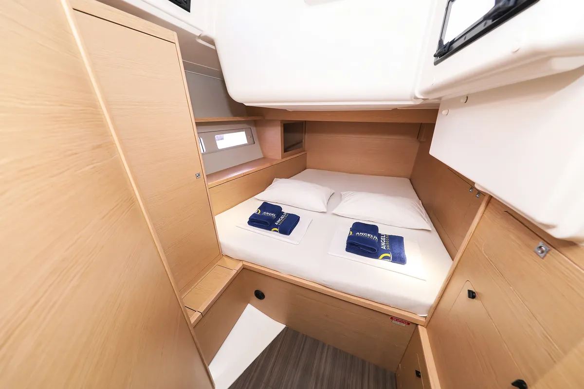 Cabin on Kasper, a Dufour 530 sailboat at Vodice, Croatia