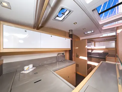Galley of Kasper, a Dufour 530 sailboat at Vodice, Croatia