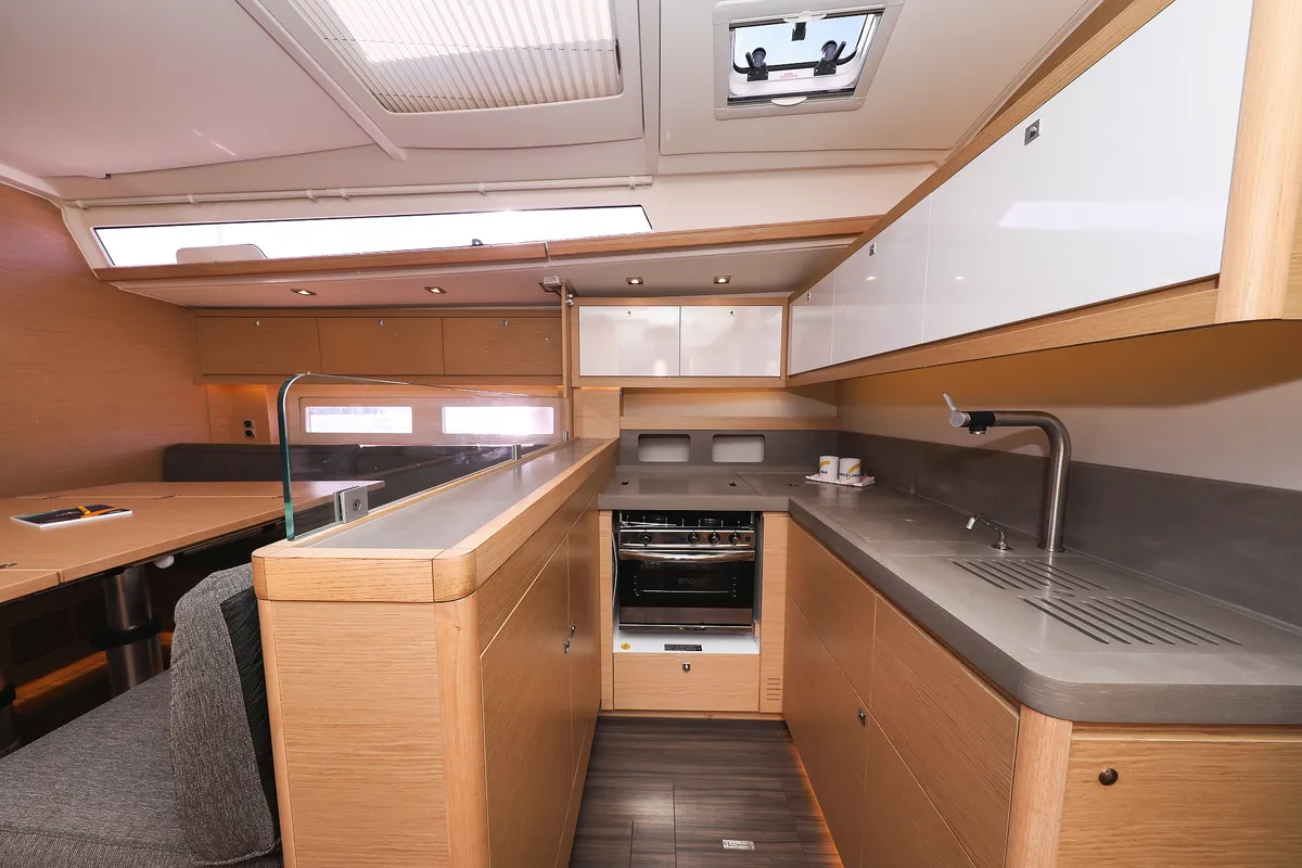 Galley of Kasper, a Dufour 530 sailboat at Vodice, Croatia