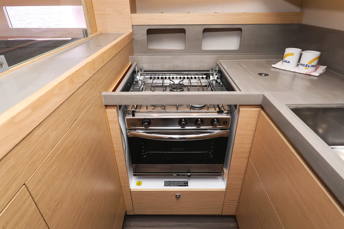 Galley of Kasper, a Dufour 530 sailboat at Vodice, Croatia