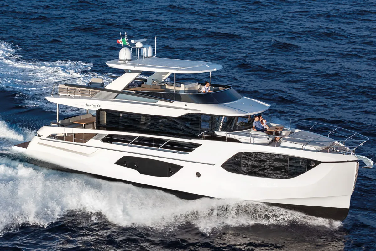 Galley of Knitewear.Club 3, a Absolute Yachts Navetta 64 motor yacht at Općina Sukošan, Croatia