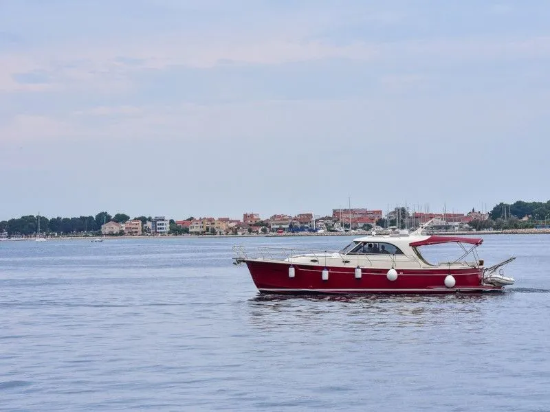 Exterior view of Renesansa, a SAS - Vektor Adriana 44 motorboat at Zadar, Croatia