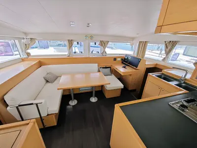 Salon of Diego, a Lagoon 400 S2 catamaran at Općina Sukošan, Croatia