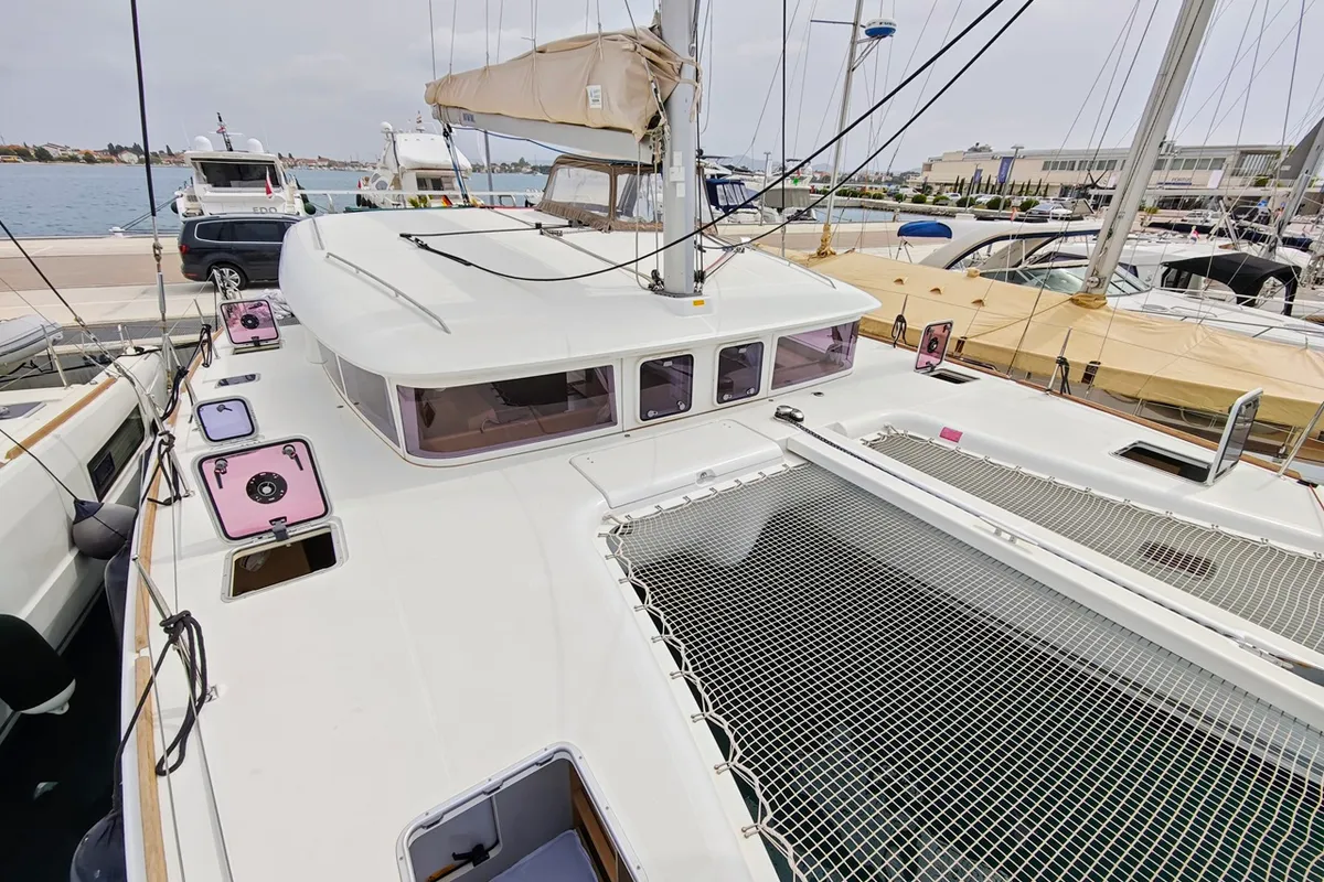 Deck of Diego, a Lagoon 400 S2 catamaran at Općina Sukošan, Croatia