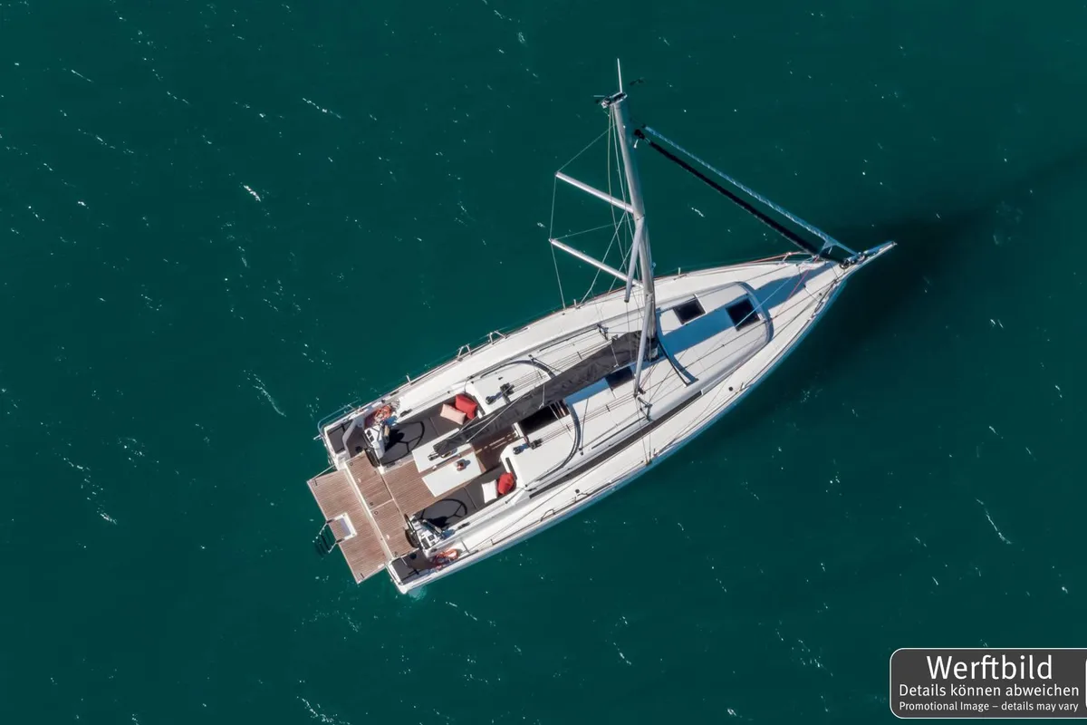 Exterior view of Lidija, a Jeanneau Sun Odyssey 380 sailboat at Grad Pula, Croatia