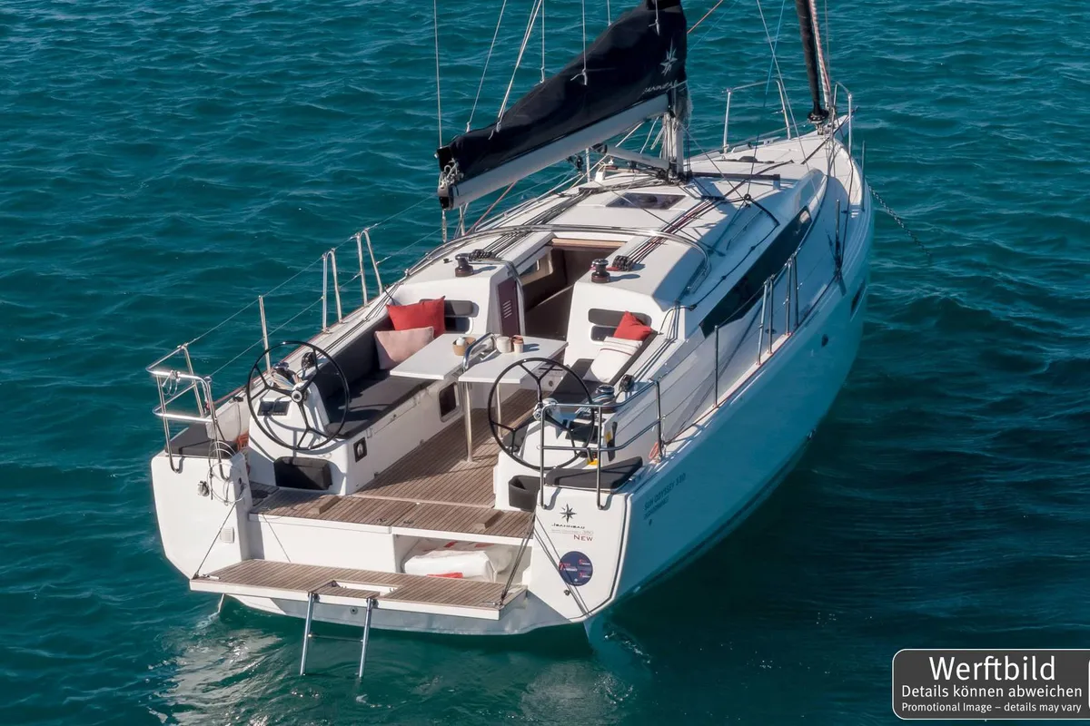 Exterior view of Lidija, a Jeanneau Sun Odyssey 380 sailboat at Grad Pula, Croatia
