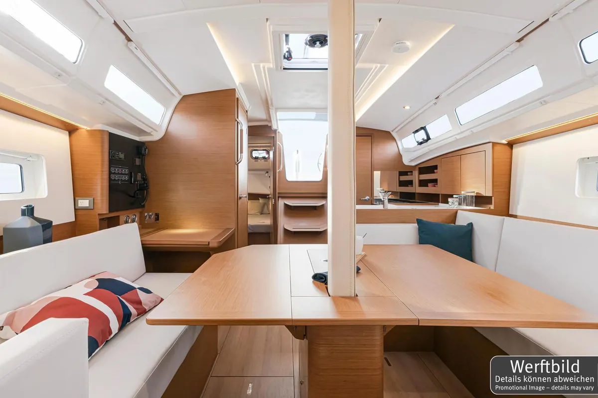 Salon of Lidija, a Jeanneau Sun Odyssey 380 sailboat at Grad Pula, Croatia