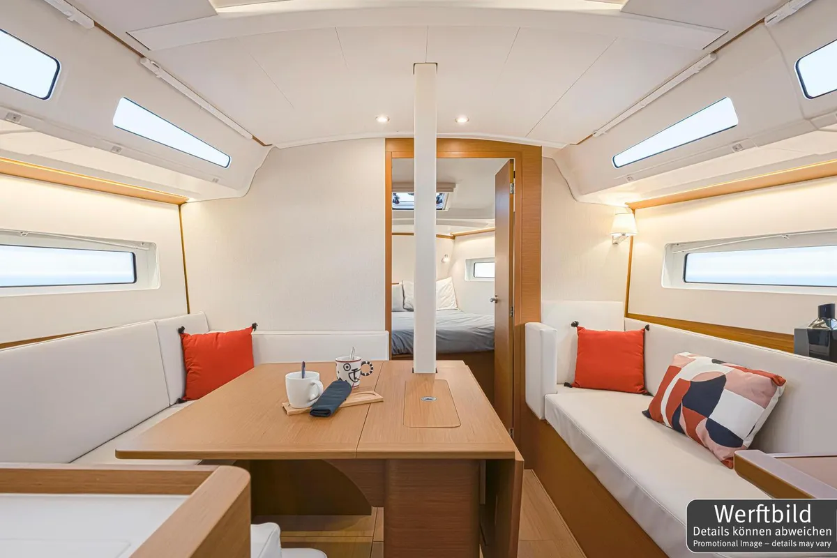 Salon of Lidija, a Jeanneau Sun Odyssey 380 sailboat at Grad Pula, Croatia