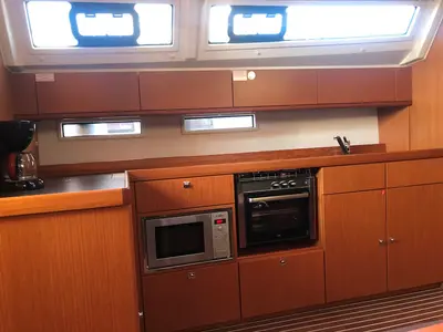 Galley of Michael Bavaria 46 Cruiser, a Bavaria 46 Cruiser sailboat at Thessaloniki, Greece
