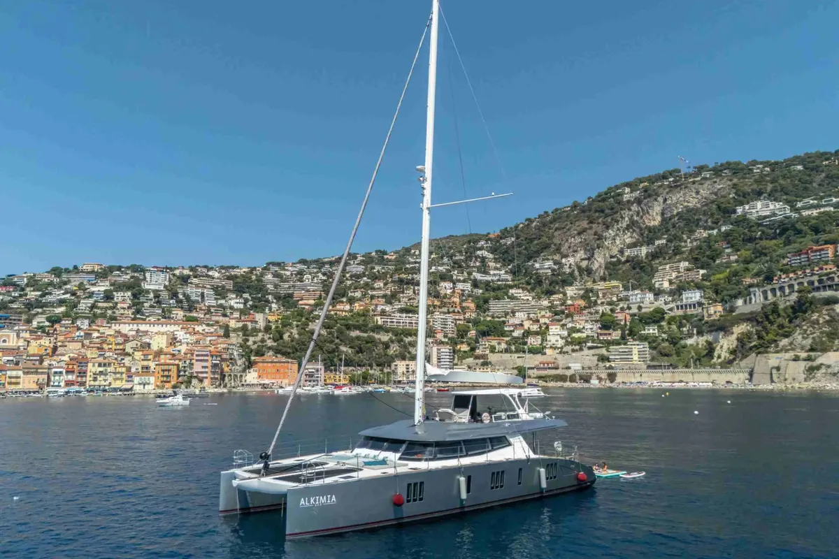 Alkimia, a Sunreef 74 catamaran at Milazzo, Italy