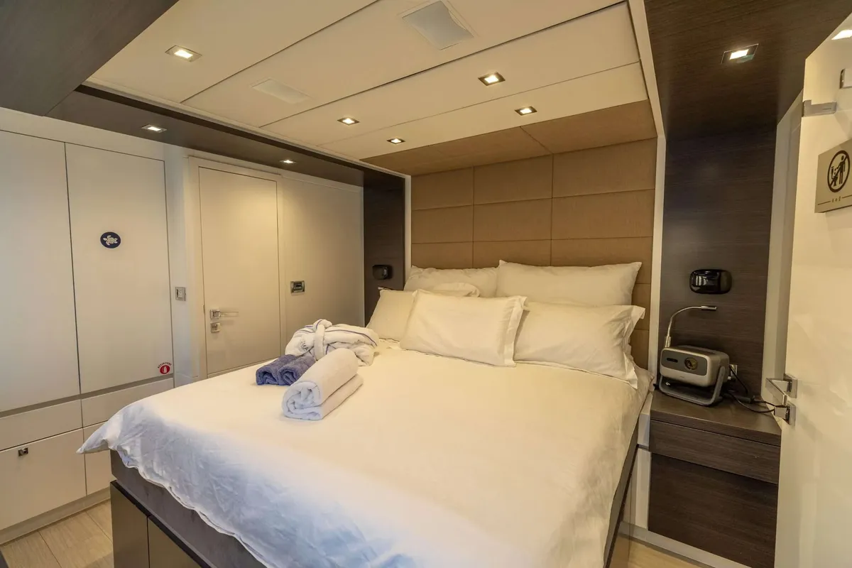 Alkimia, a Sunreef 74 catamaran at Milazzo, Italy