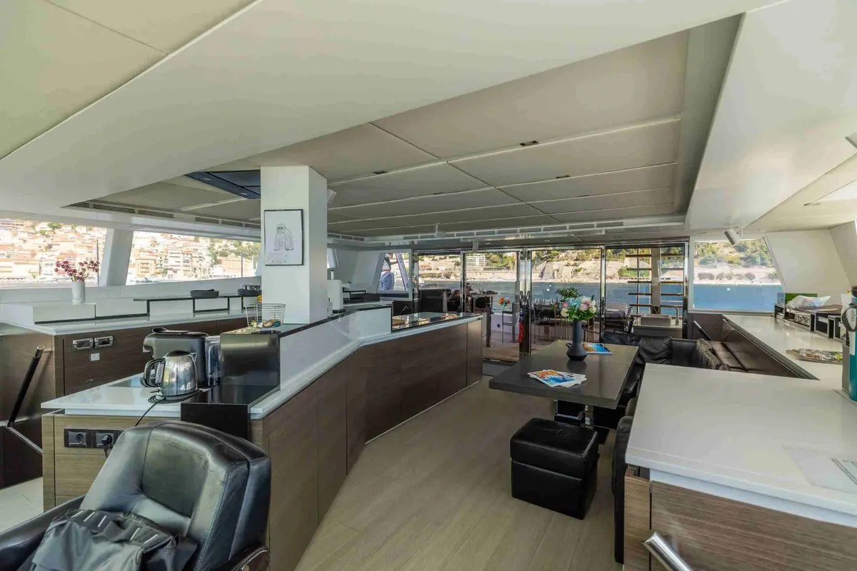 Alkimia, a Sunreef 74 catamaran at Milazzo, Italy