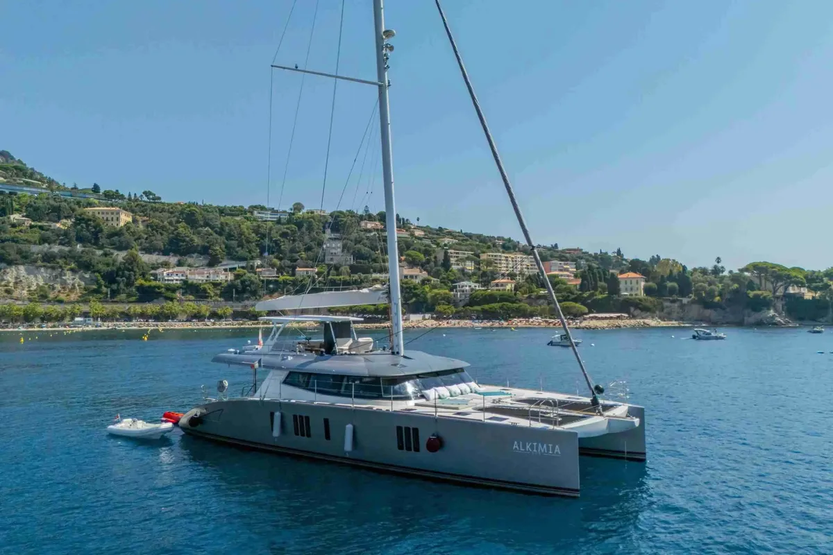 Alkimia, a Sunreef 74 catamaran at Milazzo, Italy