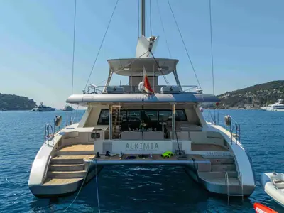 Alkimia, a Sunreef 74 catamaran at Milazzo, Italy