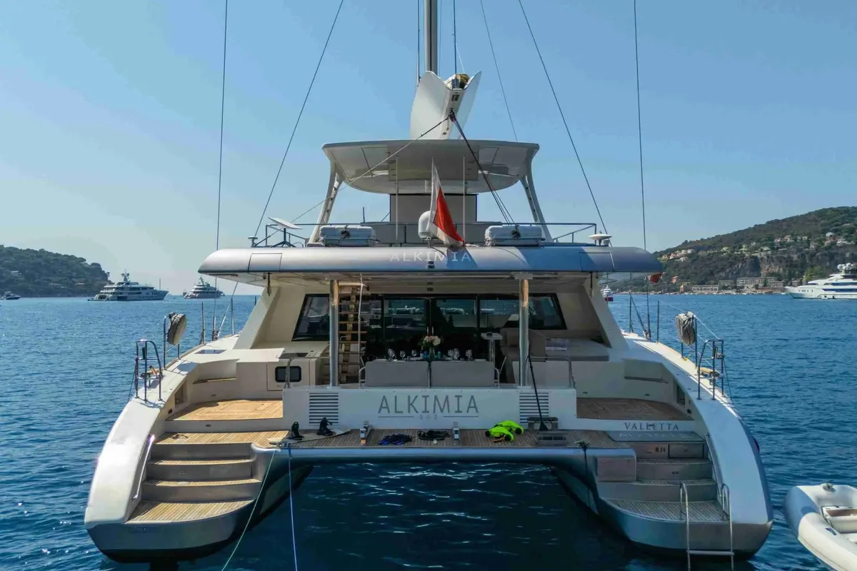 Alkimia, a Sunreef 74 catamaran at Milazzo, Italy