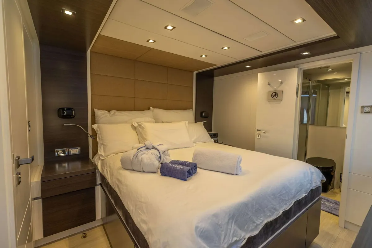 Alkimia, a Sunreef 74 catamaran at Milazzo, Italy