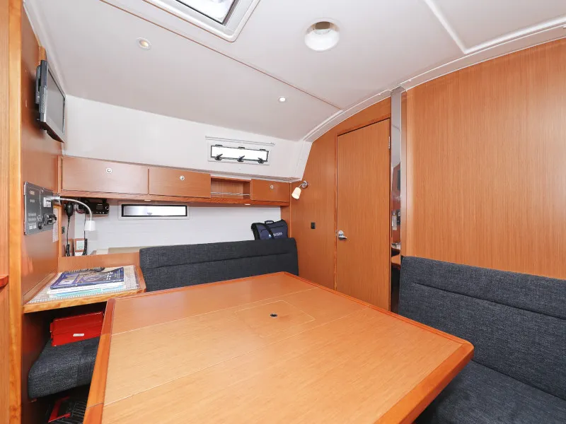 Salon of Petra M, a Bavaria 36 Cruiser sailboat at Zadar, Croatia