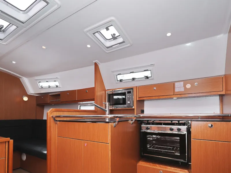 Galley of Petra M, a Bavaria 36 Cruiser sailboat at Zadar, Croatia