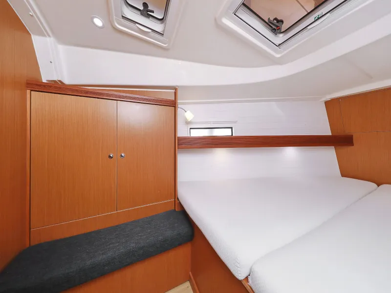 Cabin on Petra M, a Bavaria 36 Cruiser sailboat at Zadar, Croatia