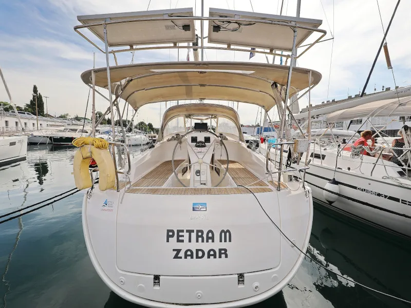 Exterior view of Petra M, a Bavaria 36 Cruiser sailboat at Zadar, Croatia