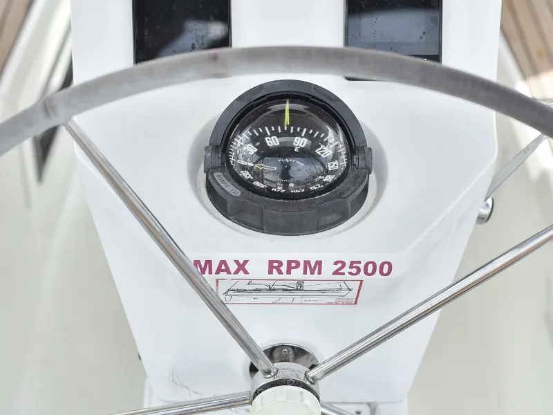 Cockpit of Petra M, a Bavaria 36 Cruiser sailboat at Zadar, Croatia