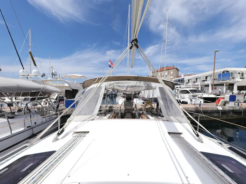 Exterior view of Petra M, a Bavaria 36 Cruiser sailboat at Zadar, Croatia