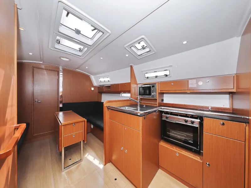 Salon of Petra M, a Bavaria 36 Cruiser sailboat at Zadar, Croatia