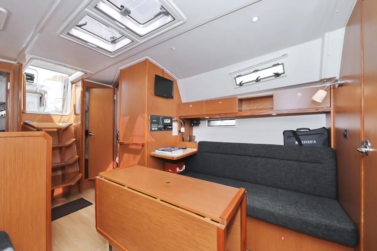 Salon of Petra M, a Bavaria 36 Cruiser sailboat at Zadar, Croatia