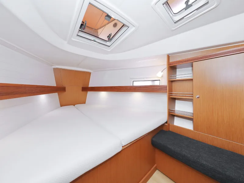 Cabin on Petra M, a Bavaria 36 Cruiser sailboat at Zadar, Croatia