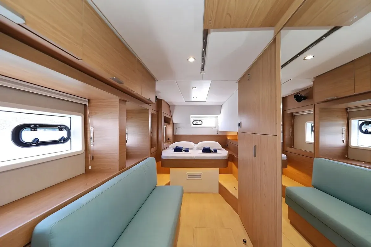 Cabin on Brain, a Bali 4.6 catamaran at Seget Donji, Croatia