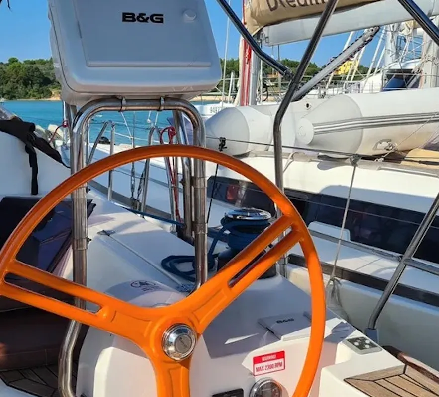 Fides, a Elan Impression 40 sailboat at Biograd na Moru, Croatia