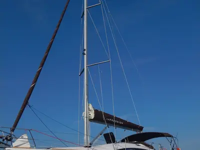 Fides, a Elan Impression 40 sailboat at Biograd na Moru, Croatia