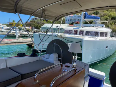 Salon of Descanso, a Jeanneau Sun Odyssey 41DS sailboat at Road Town, British Virgin Islands