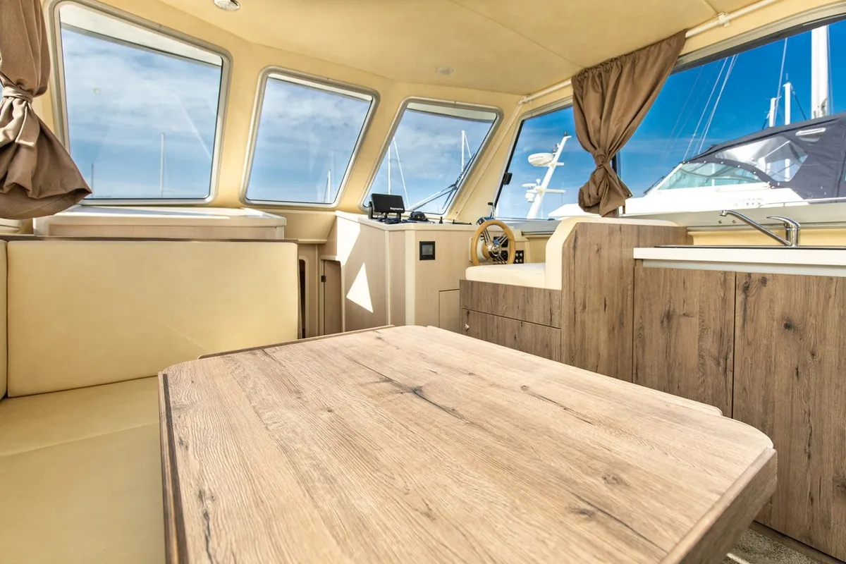 Salon of Paola, a Brodoremont Punat Adria Mare 38 motor yacht at Punat, Croatia