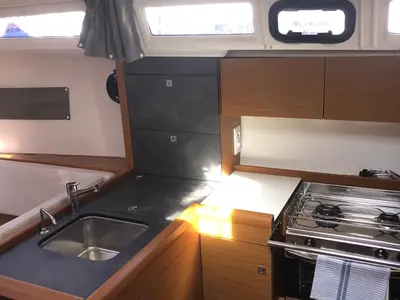 Galley of Nara, a Jeanneau Sun Odyssey 349 sailboat at Mali Lošinj, Croatia
