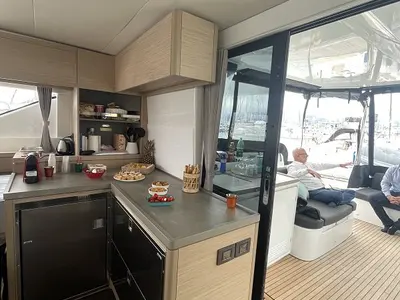 Galley of Aegeus, a Lagoon 51 - 6 cab. catamaran at Piraeus, Greece
