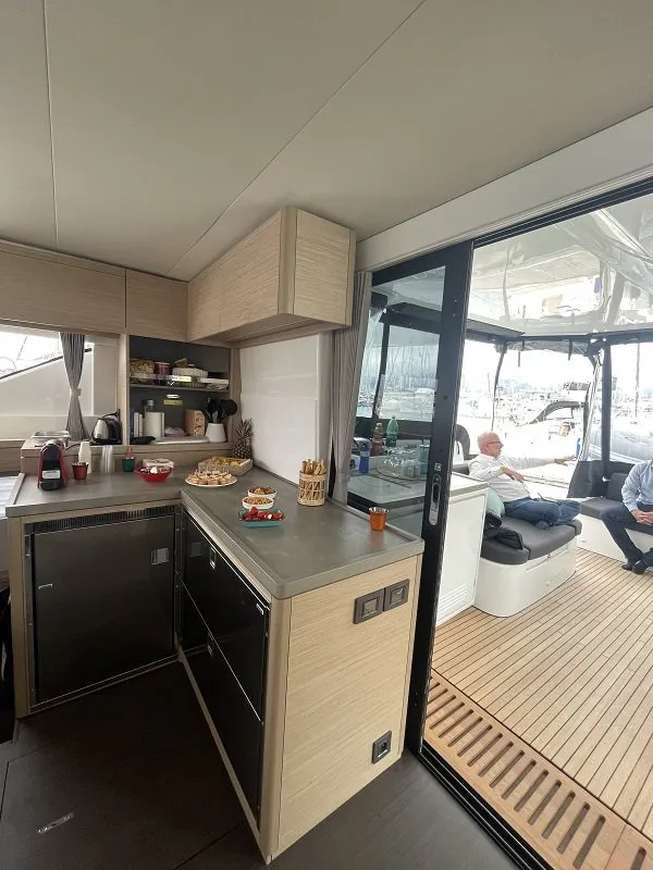 Galley of Aegeus, a Lagoon 51 - 6 cab. catamaran at Piraeus, Greece