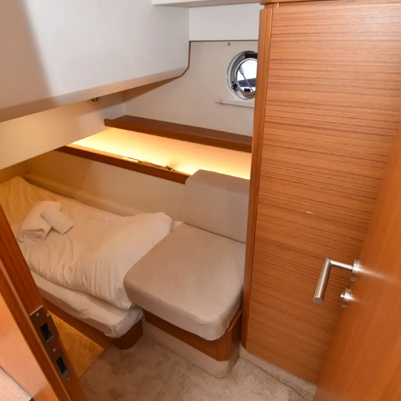 Cabin on Skien, a Greenline 39 motorboat at Porsgrunn, Norway