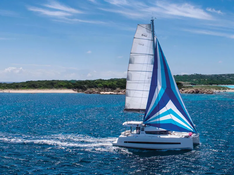 Exterior view of Summertime, a Bali 4.1 catamaran at Procida, Italy